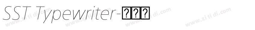 SST Typewriter字体转换